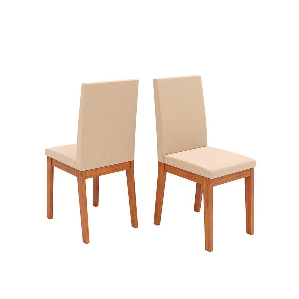Juego de Comedor Vekkahome Marina 6 Sillas Beige
