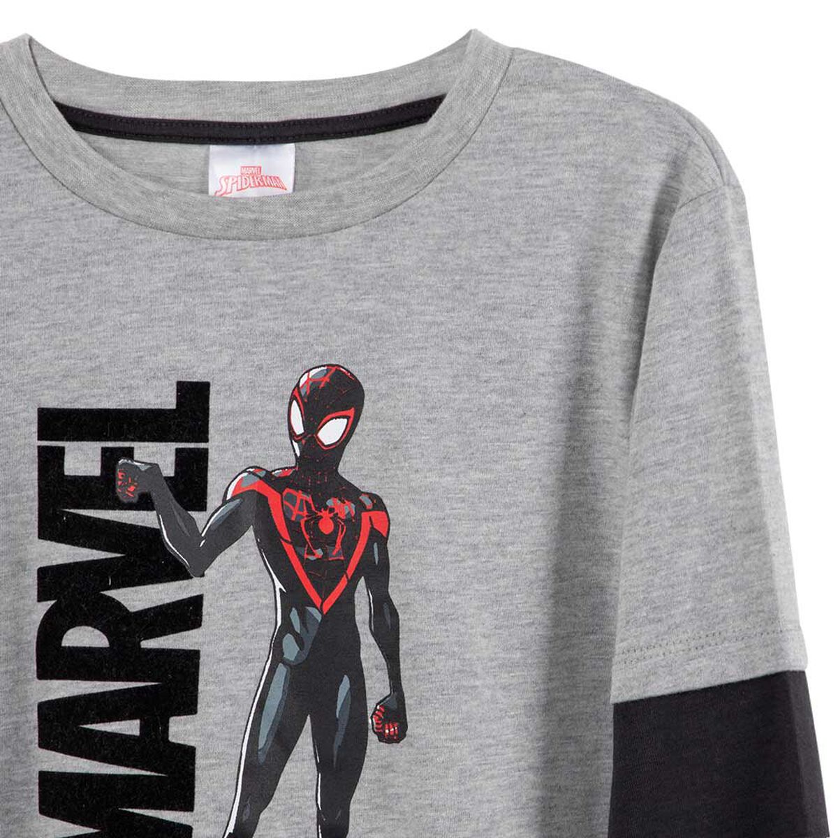 Polera Manga Larga de Algodón Niño Spiderman