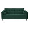 Juego de Living Bodevir Retro Felpa 3 Cuerpos + Dos Sillones 1 Cuerpo Verde Botella
