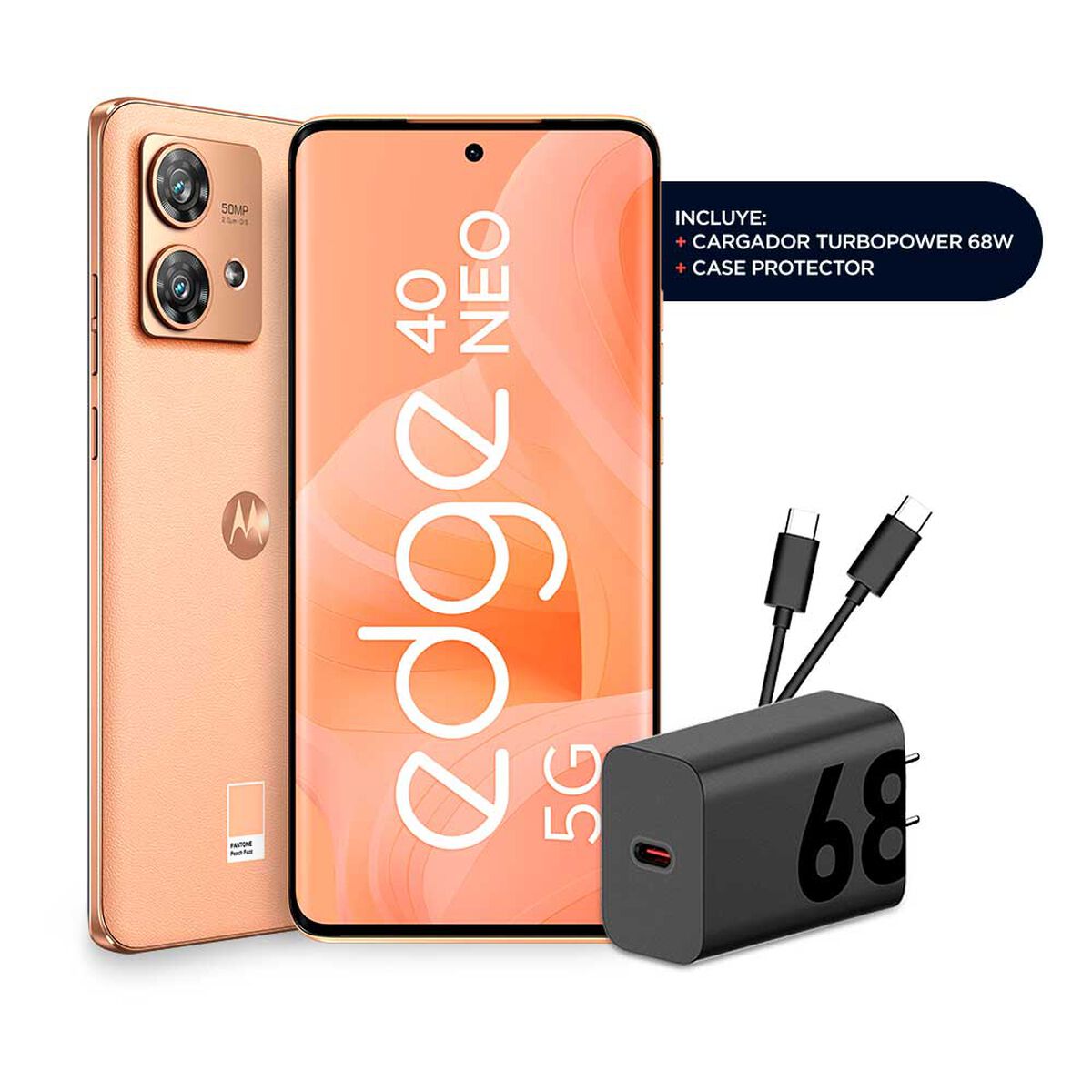 Celular Motorola Moto Edge 40 Neo 5G 256GB 6,55" Peach Liberado