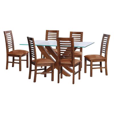 Juego de Comedor Latam Home Alicante 6 Sillas Tabaco