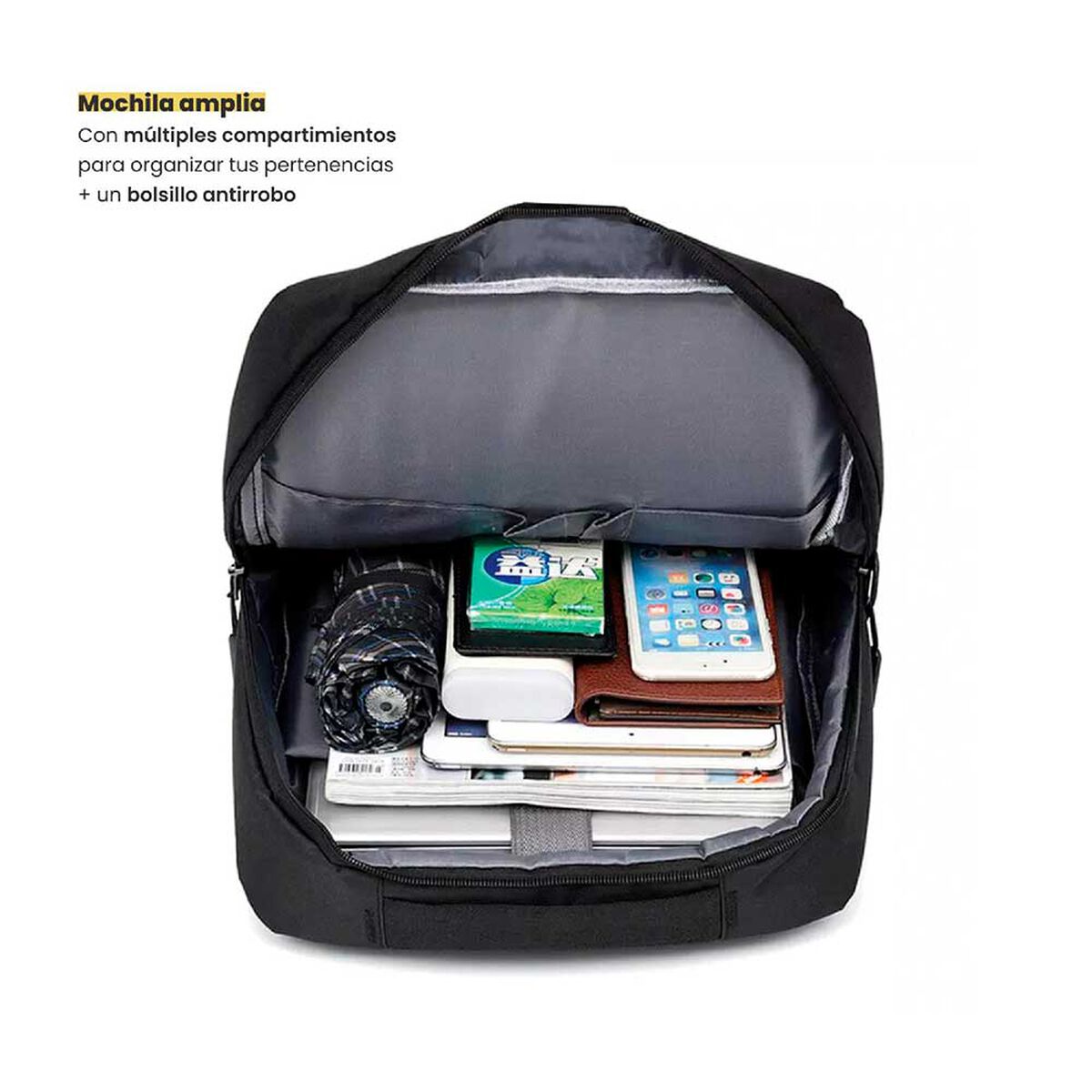 Mochila LEVO  Notebook 15" Negro