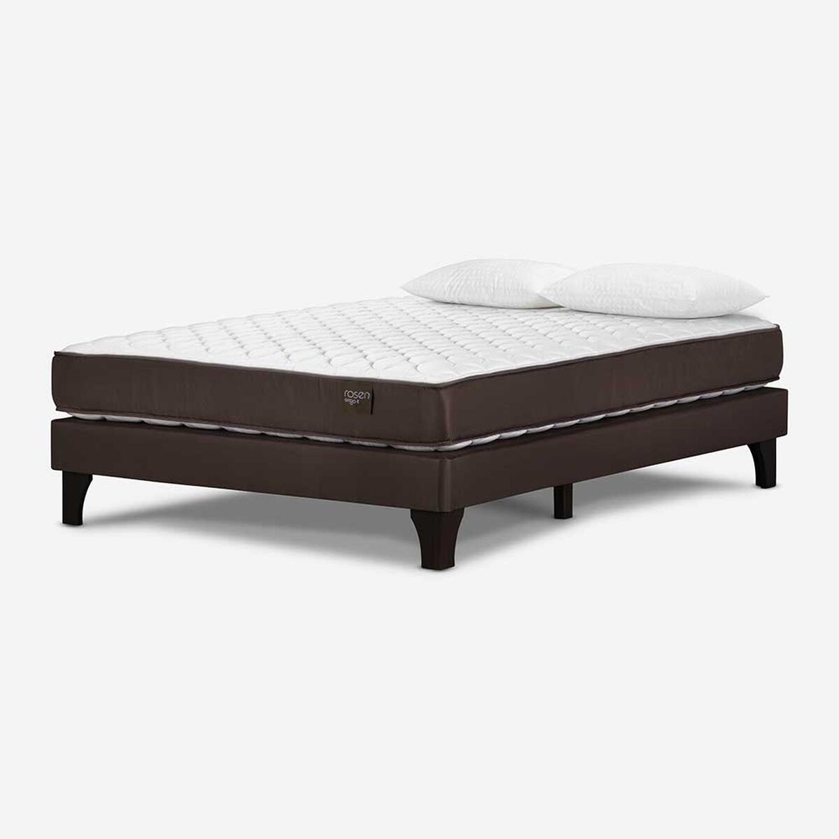 Cama Europea Rosen 2 Plazas Ergo T + 2 Almohadas Light Americana