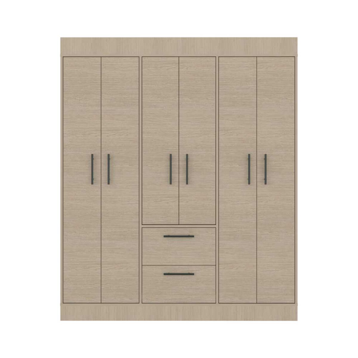 Closet Tuhome 150 VM 6 Puertas 2 Cajones Cartagena Wengue