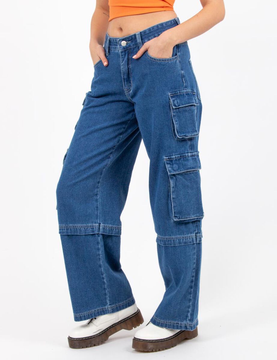Jeans Cargo Mujer Icono Abc