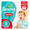 Pañales PAMPERS Pants Talla G 34unids