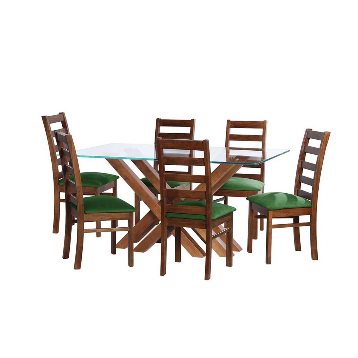 Juego de Comedor Latam Home Merida 6 Sillas Verde