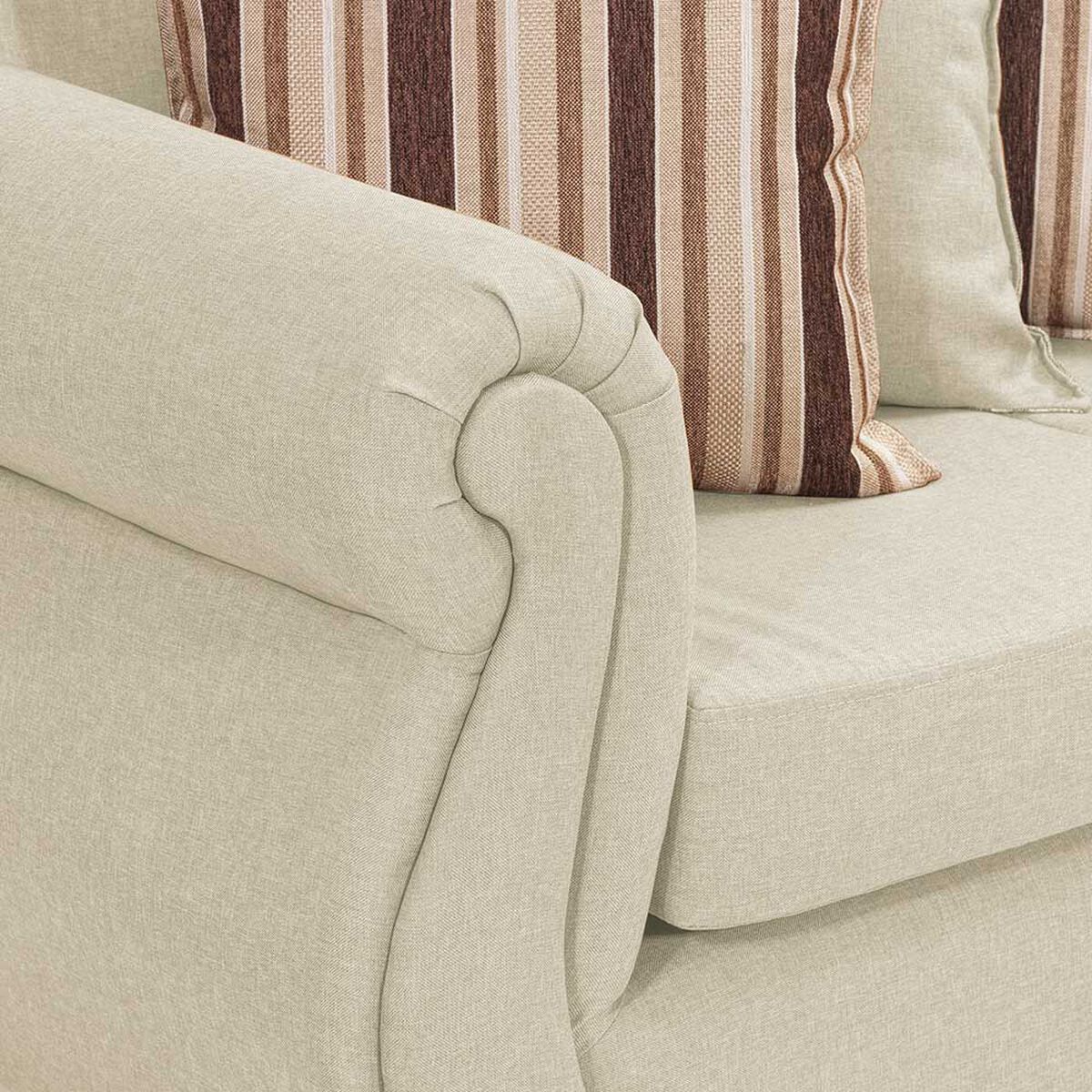 Sofá Seccional Deco Outlet Milán 5 Cuerpos Beige Claro