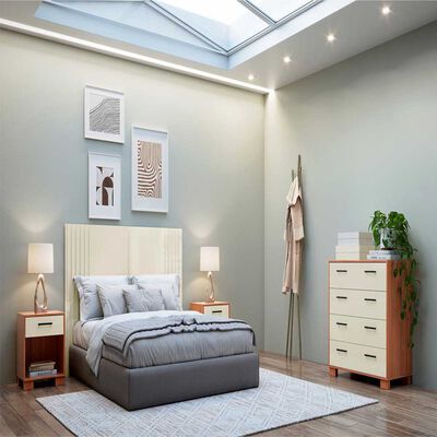 Imagen 2 del producto Velador Roca Londrina Blanco Canela 1 Cajón