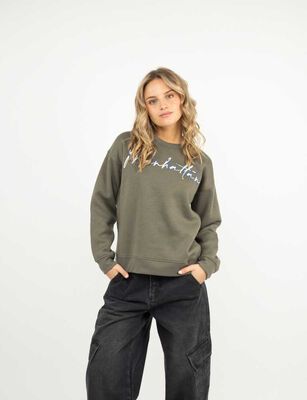 Imagen 1 del producto Polerón Mujer Icono Oliva