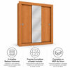 Closet Roca Machado 3 Puertas con Espejo Canela