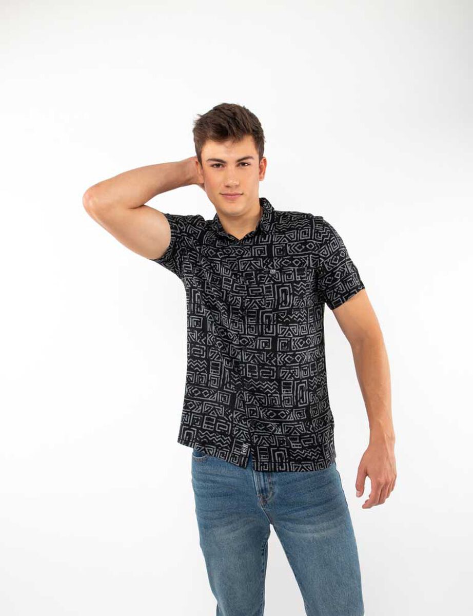 Camisa Estampada Manga Corta Hombre Fiorucci