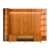 Rack TV 80" + Panel Neon Float Led + Vitrina + Repisas Decocasa Canela