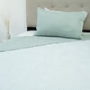 Quilt Doral Hotpress Bi-Color 1,5 Plazas Verde Pastel-Gris