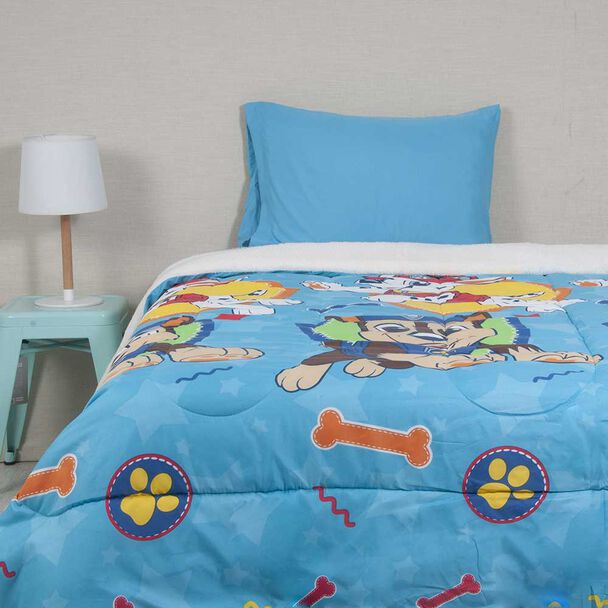 Plumón Infantil Paw Patrol 1,5 Plazas Huesos Niño