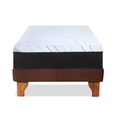 Imagen 2 del producto Cama Europea Latam Home 1,5 Plazas Zen Top Foam Hybrid Velvet Chocolate