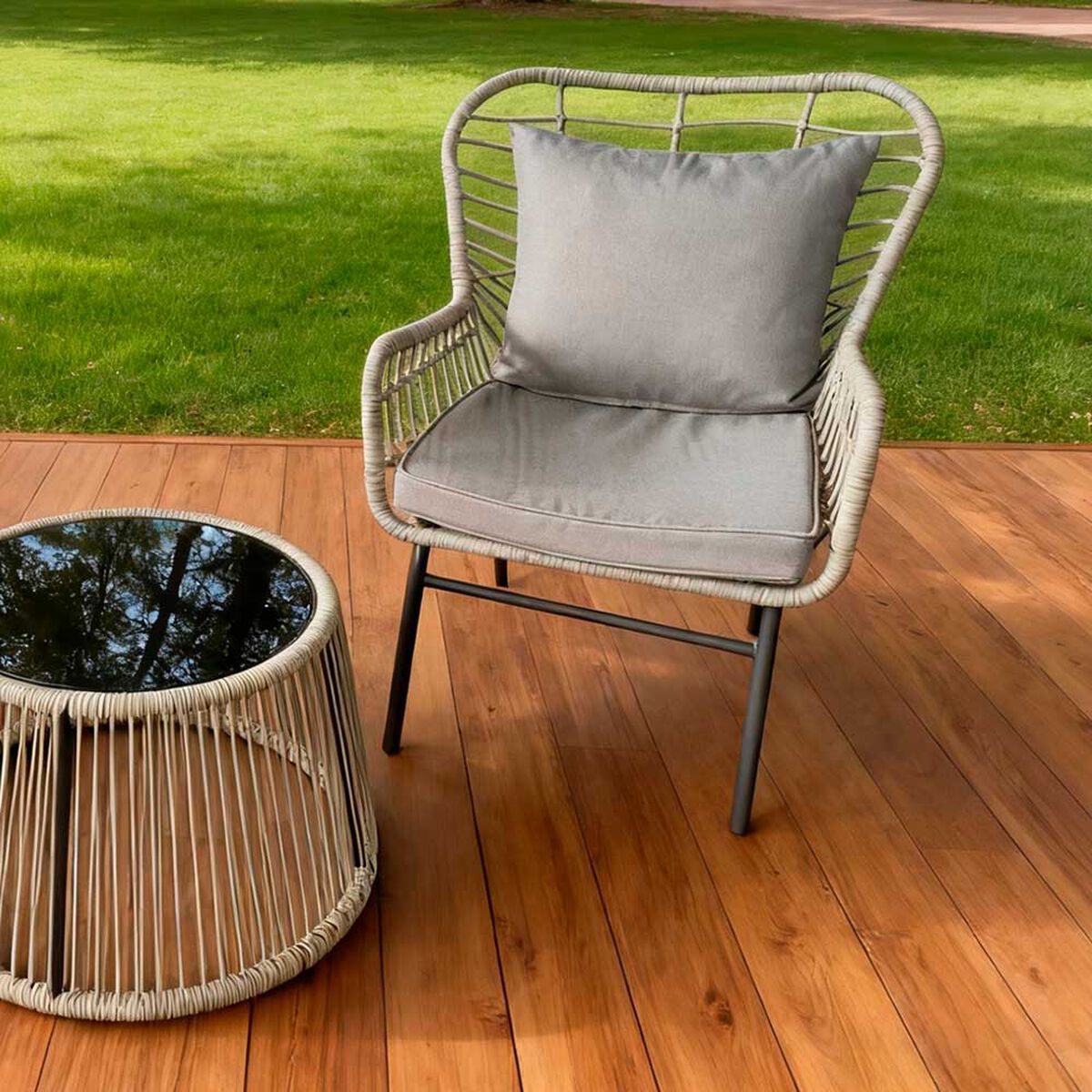 Set de Terraza Idetex Amalfi 3 Piezas Beige