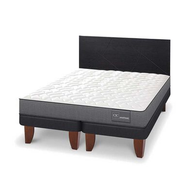 Imagen 2 del producto Cama Europea CIC Base Dividida King Anatomic + Respaldo Villarrica Negro