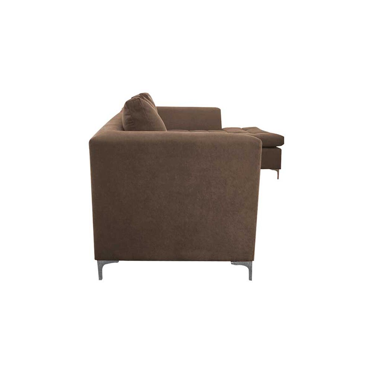 Sofá Seccional Derecho Deco Class Imperio 3 Cuerpos Café