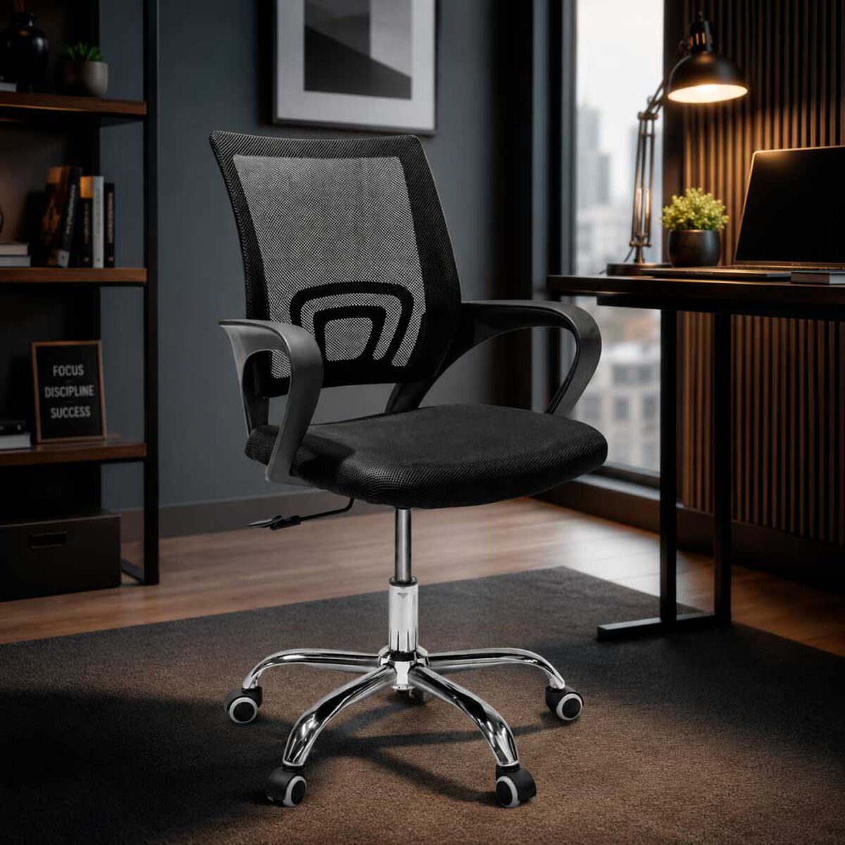 Silla de Escritorio Arthome New York Negra