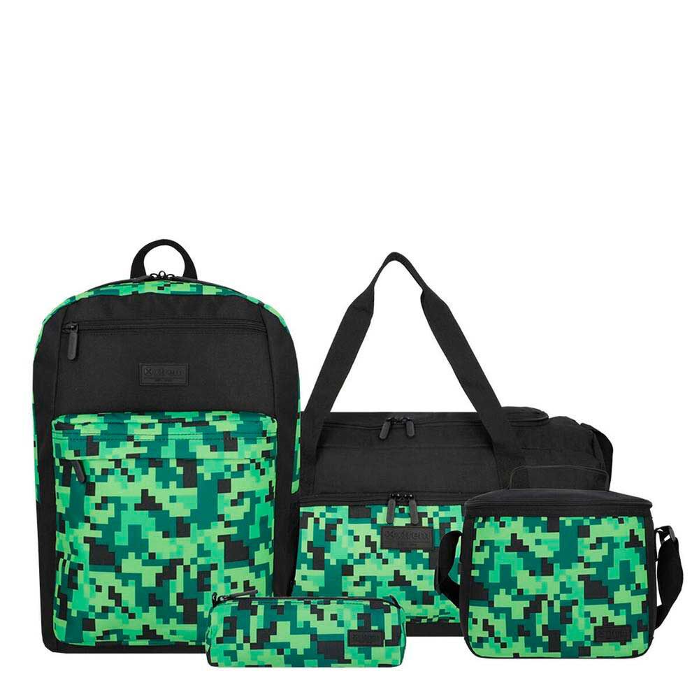 Megapack 2.0 5XT Mochila Niño Xtrem Pixels Verde | Abc