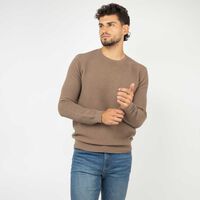 Sweater texturas Hombre Zibel Tabaco, Verde