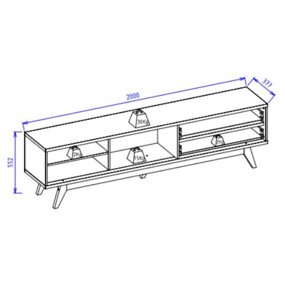 Rack TV Onessta Venezza Hasta 75" Blanco
