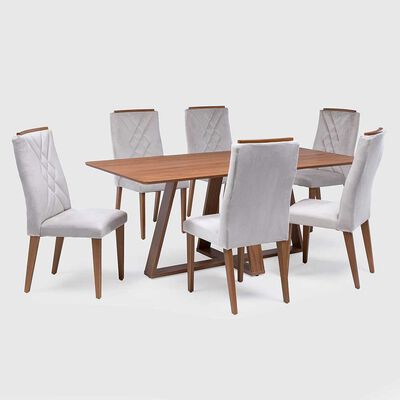 Juego de Comedor Decocasa Avena 6 Sillas Canela