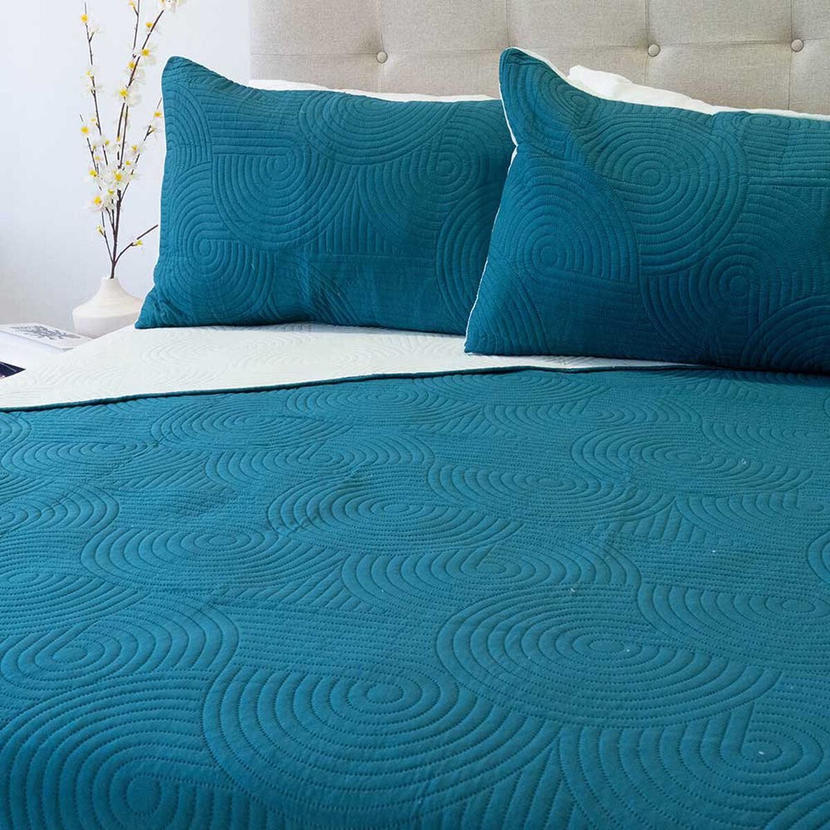 Quilt Doral King Petroleo Verde Origins