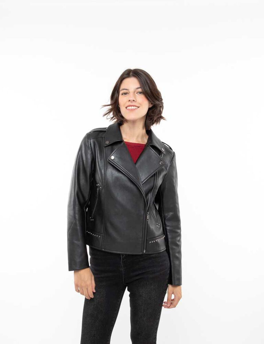 Chaqueta Biker Ecocuero Mujer Zibel