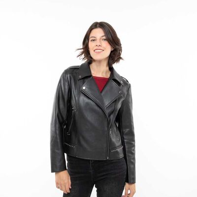 Chaqueta Biker Ecocuero Mujer Zibel