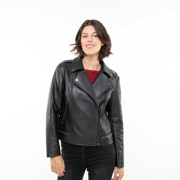 Chaqueta Biker Ecocuero Mujer Zibel