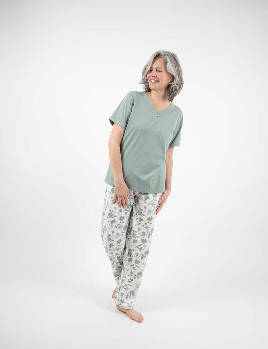 Pijama Algodón Manga Corta Mujer Portman Club