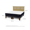 Cama Europea CIC Base Dividida King Premium + Respaldo Torino Mostaza