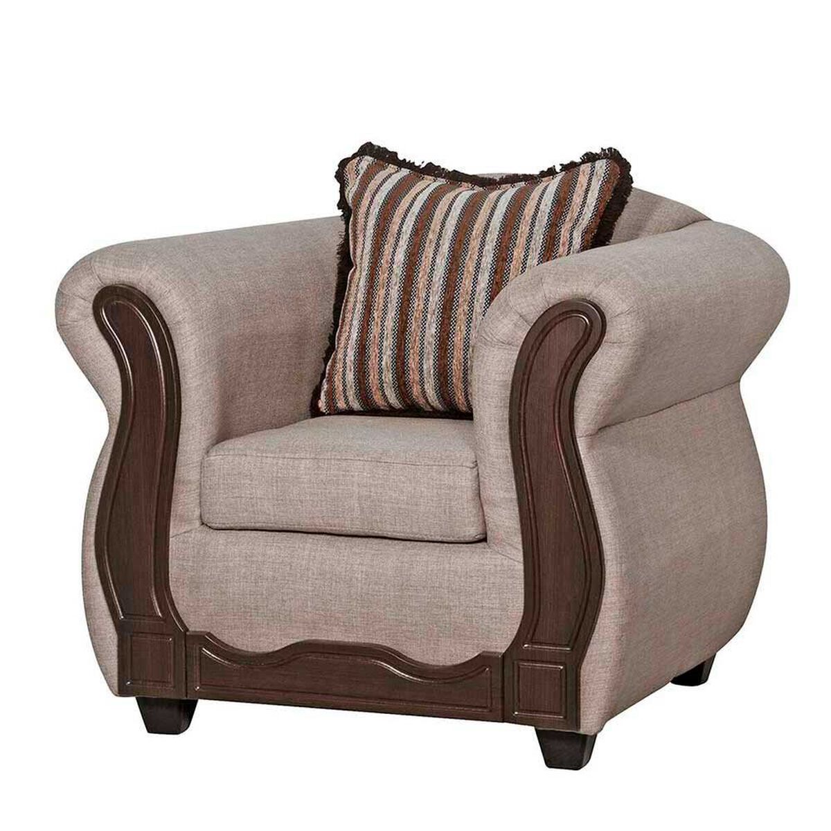 Juego de Living Black Factory Sofia 6 Cuerpos Beige