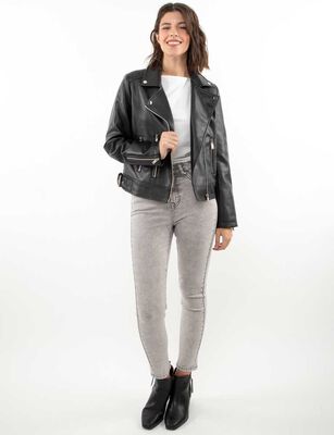 Imagen 2 del producto Chaqueta Biker Ecocuero Mujer Zibel Negro