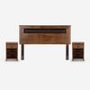Cama Europea Rosen 2 Plazas New Style 4 Plus + Respaldo + 2 Veladores Ferrarra