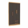 Closet Yardas Leticia 3 Puertas 2 Cajones Titanio