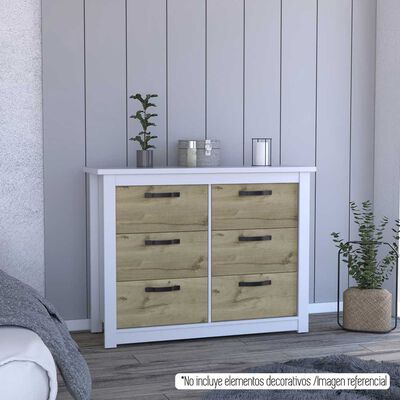 Imagen 1 del producto Cómoda TuHome Bi Color 6 Cajones