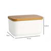 Mantequillero de Cerámica Tapa Bamboo 300 ml Simplit Blanco