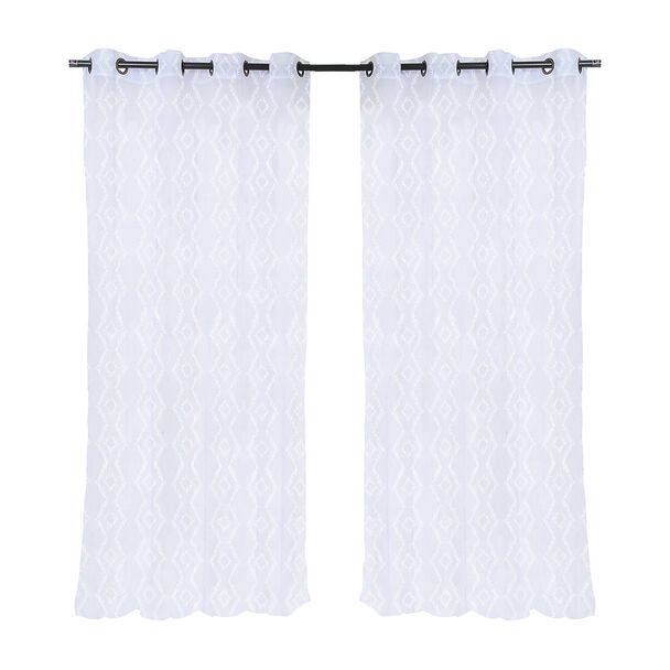 Cortina Velo Mashini Rombo Blanco 140 x 220 cm
