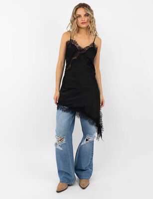 Imagen 2 del producto Vestido Asimétrico Sin Mangas Mujer Icono Negro