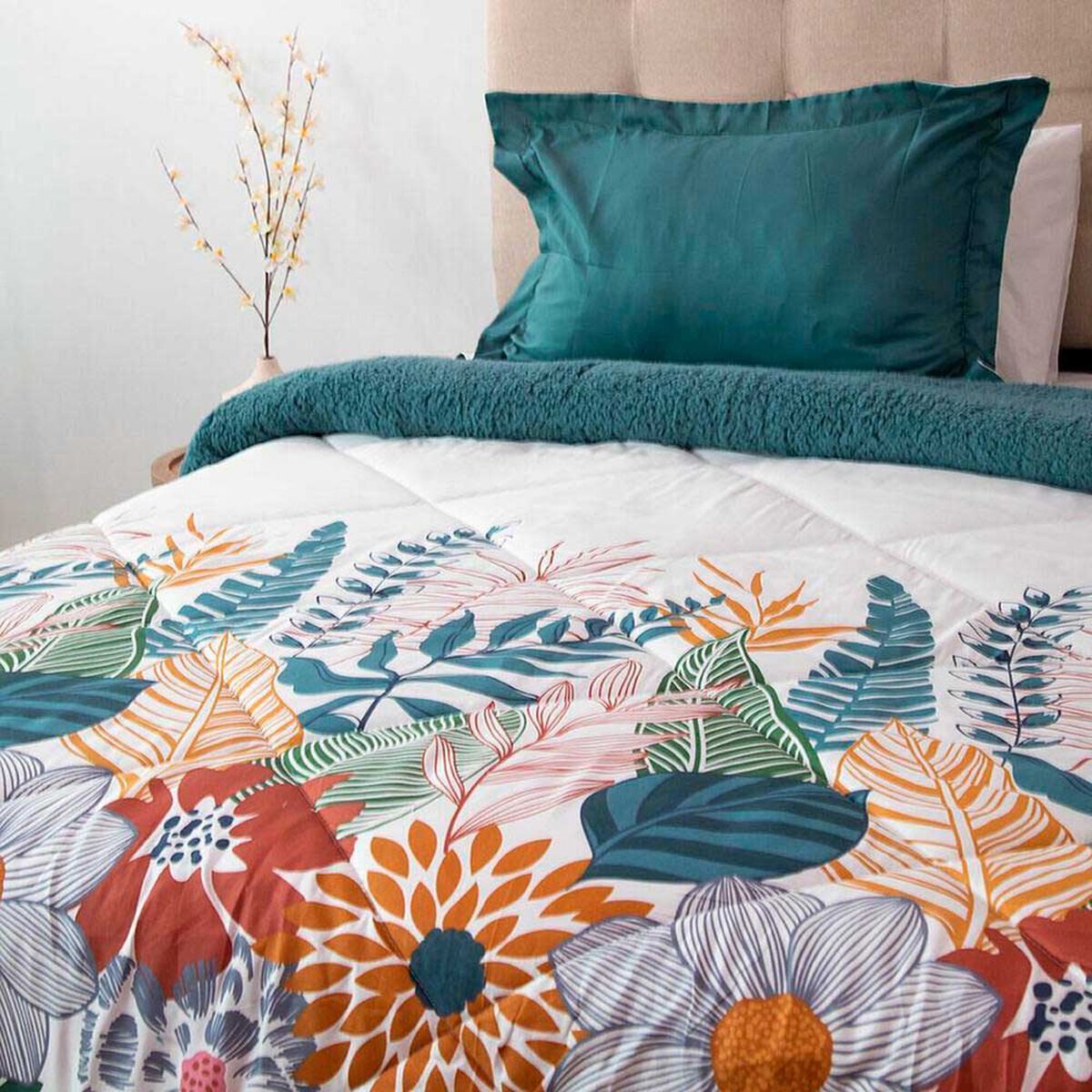 Plum&oacute;n Doral 1,5 Plazas Senses Turquesa