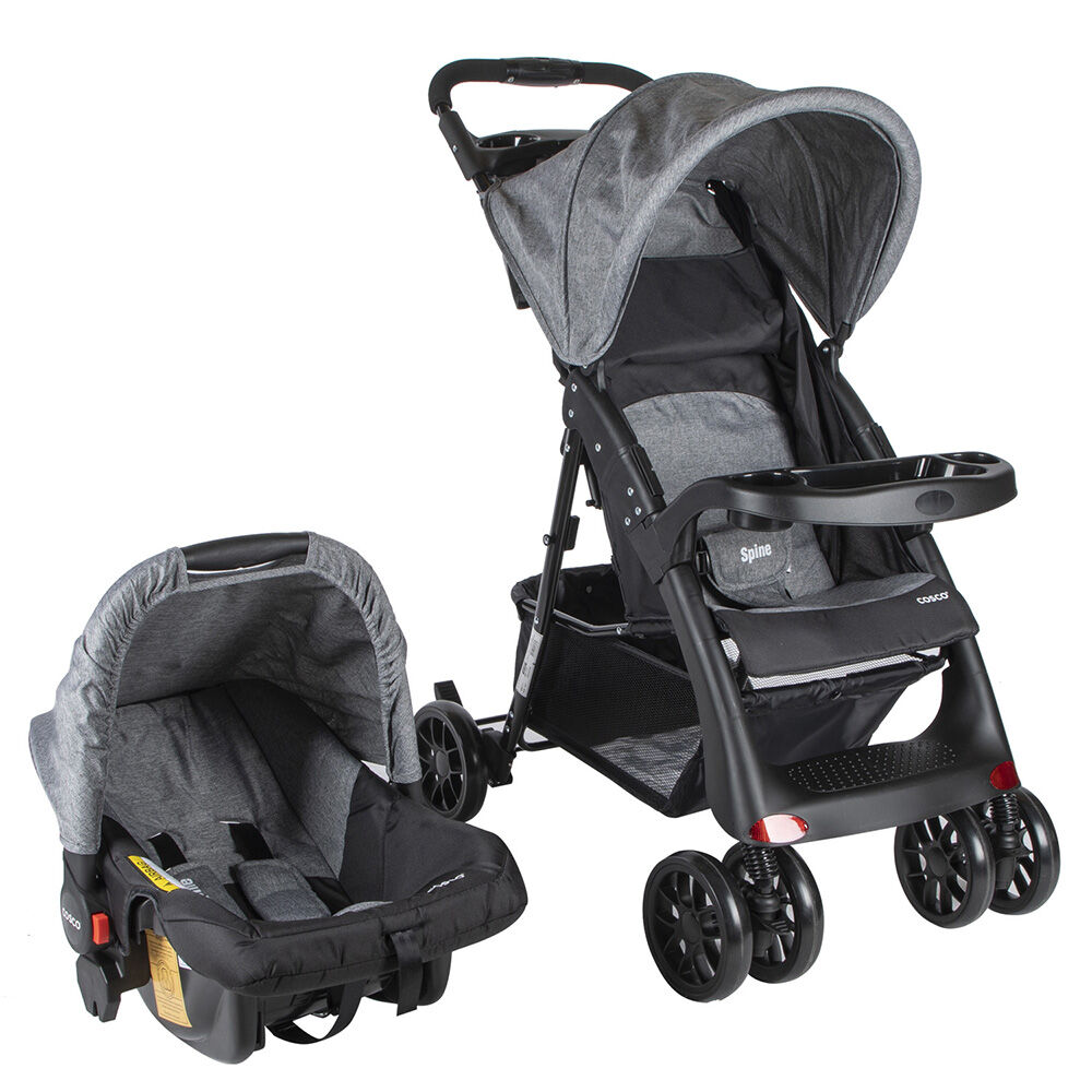 Coche Travel System Spine Gris