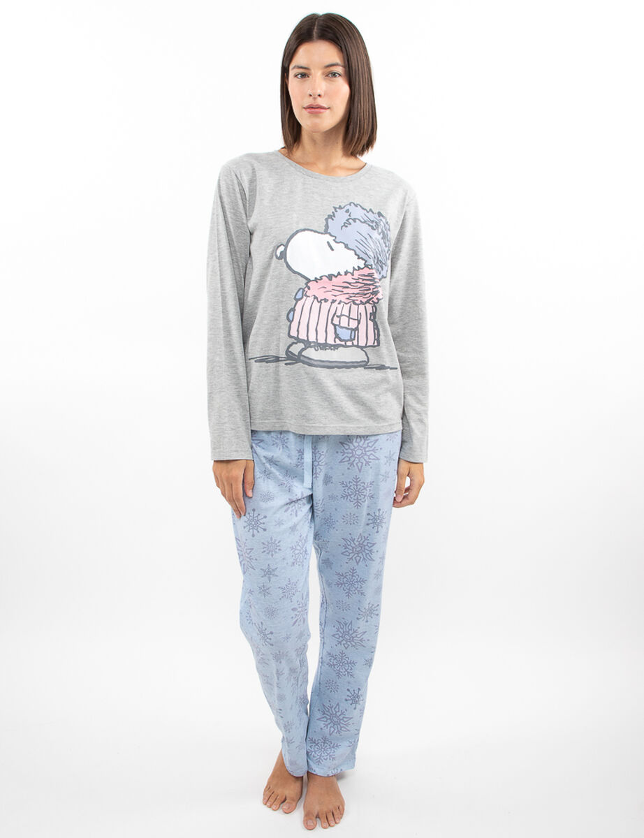 Pijama Manga Larga Mujer Snoopy