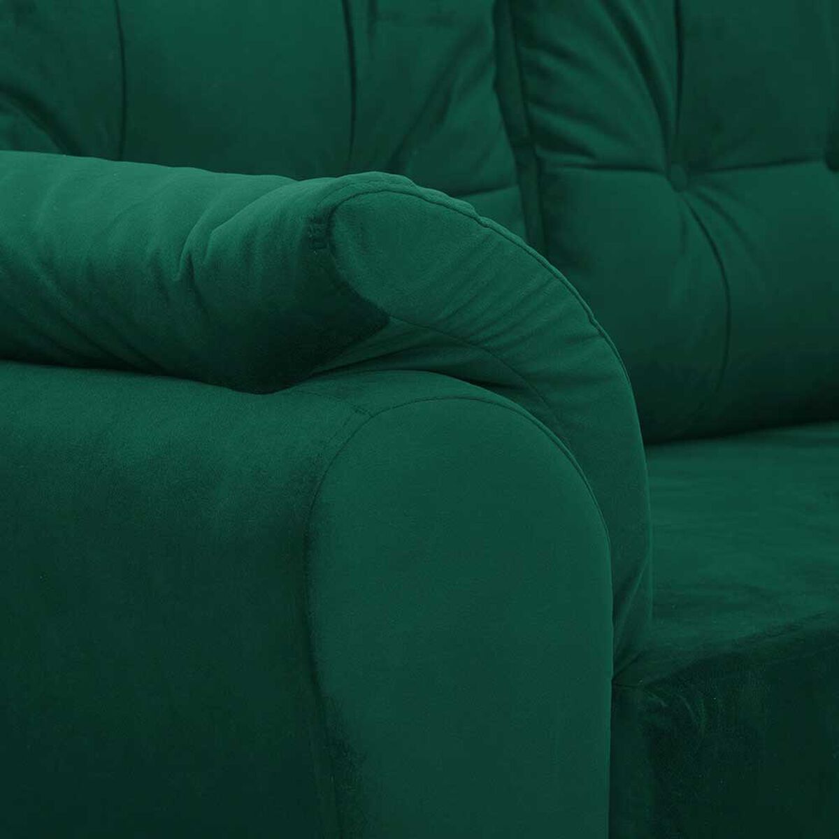 Sofá Seccional Muebles MPR Journey 3 Verde Esmeralda