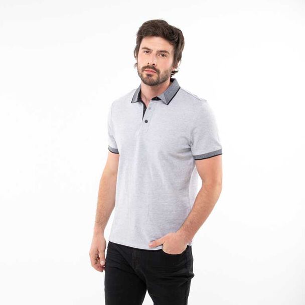 Polera Piqué Slim Manga Corta Hombre Zibel
