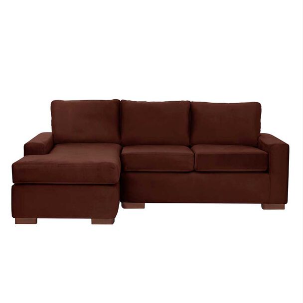 Sofá Seccional Izquierdo Latam Home Livorno 3 Cuerpos Chocolate