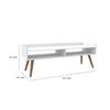 Rack TV Stanford Barras Hasta 50" Blanco