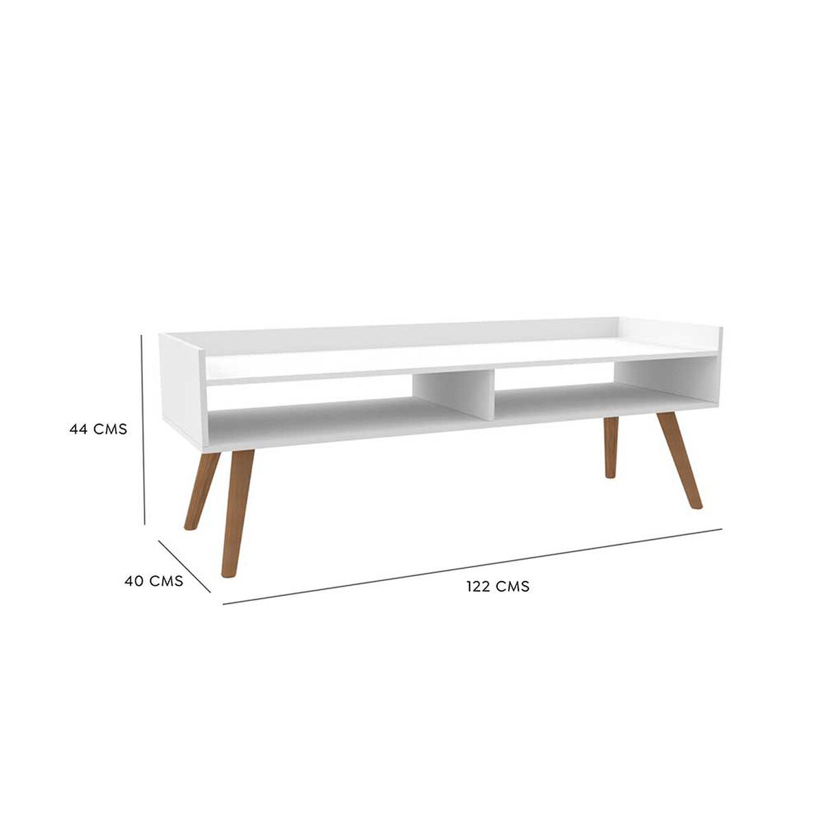 Rack TV Stanford Barras Hasta 50" Blanco